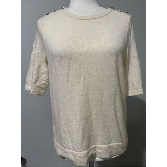 Boden sweater shirt gems on the shoulder 8 - Picture 2 of 6